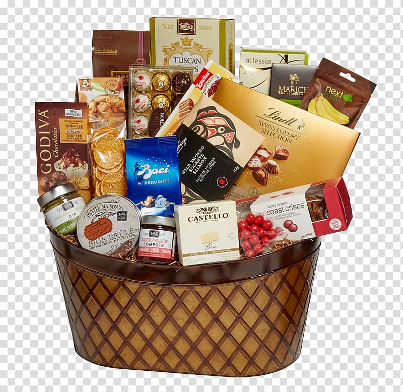 Food Gift Baskets Father\'s Day Hamper, godiva dark chocolate gift baskets transparent background PNG clipart