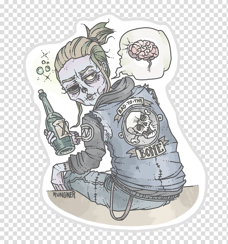 Drawing Punk rock, Zombie girl transparent background PNG clipart