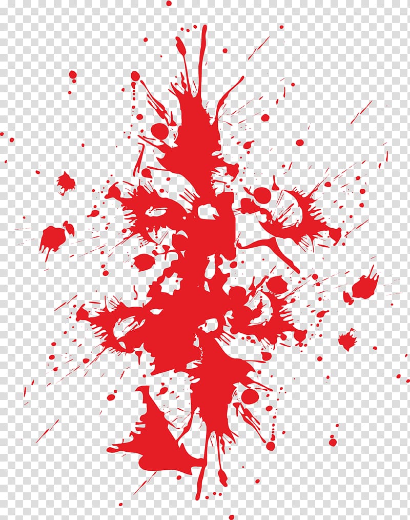 Blood type Splatter film, Blood splashed everywhere transparent background PNG clipart