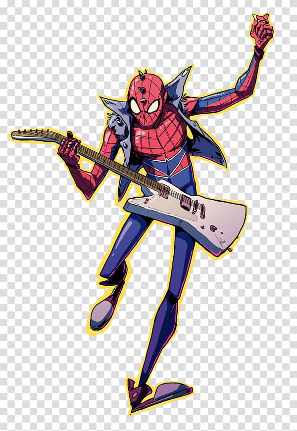 Miles Morales Spider-Verse J. Jonah Jameson Punk rock , Spider Man cartoon transparent background PNG clipart