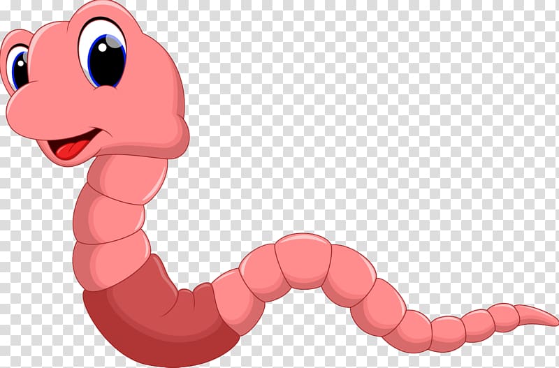 pink worm , Worm Cartoon, worms transparent background PNG clipart