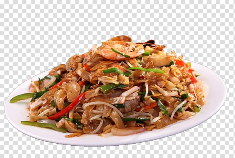 Fried rice Hu tieu Char kway teow Chinese cuisine Malaysian cuisine, Seafood fried rice noodles transparent background PNG clipart