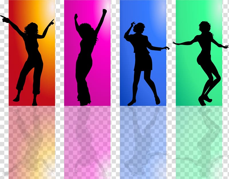 Dance studio Nightclub Woman , Colorful Dancing transparent background PNG clipart