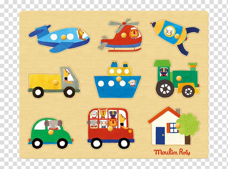 Transport puzzle Transport puzzle Moulin Roty Toy, moulin roty transparent background PNG clipart