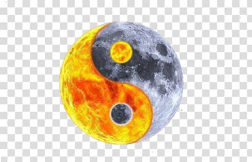 yin and yang fish planet effect transparent background PNG clipart
