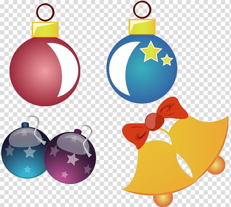 Christmas Cartoon Bell Illustration, Cartoon Christmas bells transparent background PNG clipart