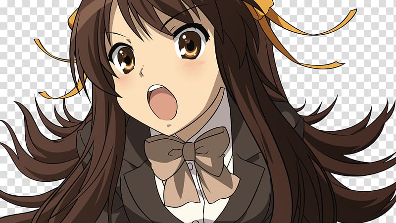 Mikuru Asahina Haruhi Suzumiya Yuki Nagato 4K resolution, Anime transparent background PNG clipart