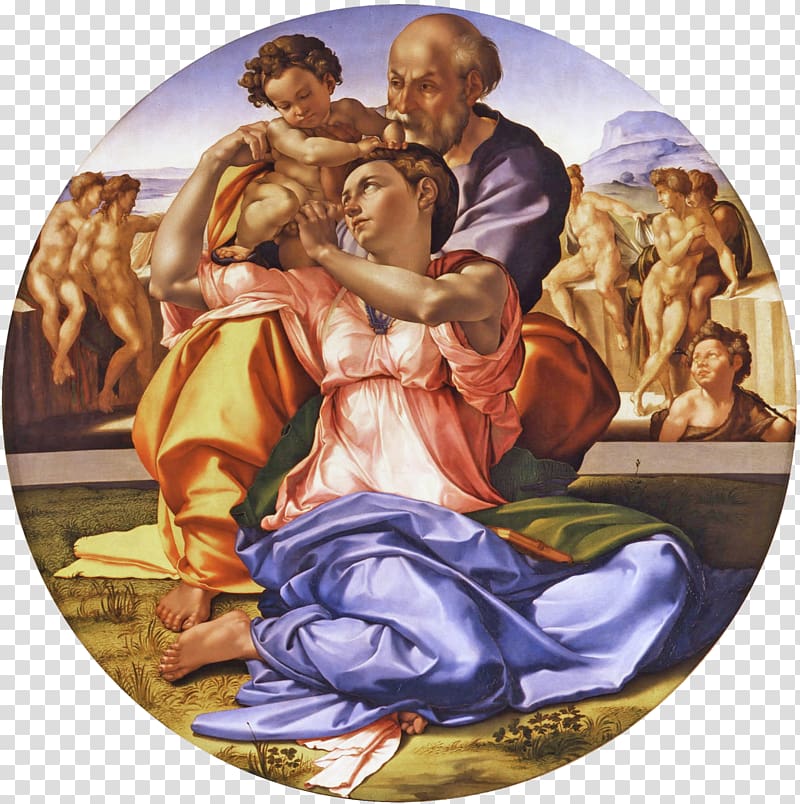 Doni Tondo Renaissance Madonna of the Stairs Pietà Painting, painting transparent background PNG clipart