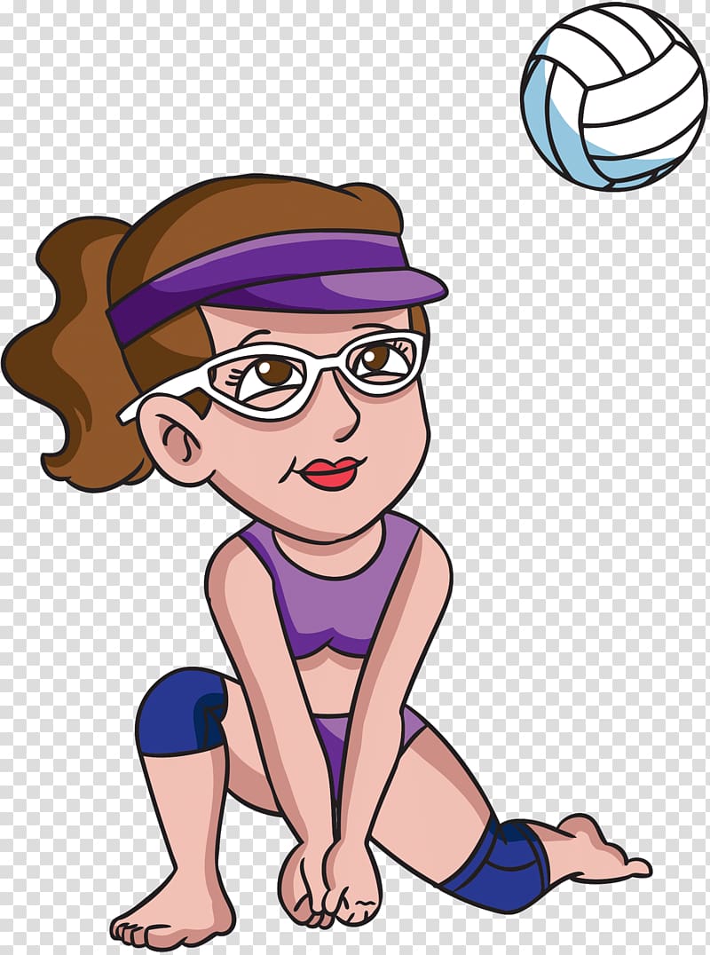 Beach volleyball Cartoon , beach volley transparent background PNG clipart