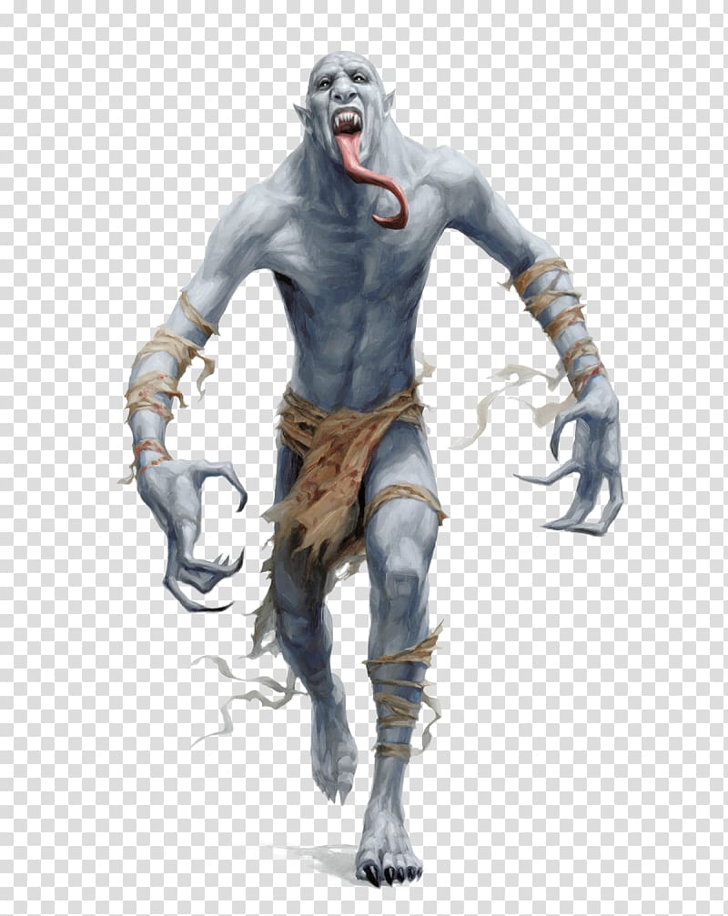 blue zombie , Dungeons & Dragons Ghoul Undead Wizards of the Coast Monster Manual, Creatures transparent background PNG clipart