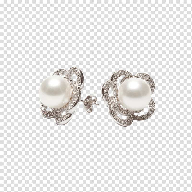 Pearl Earring Body Jewellery Silver, Jewellery transparent background PNG clipart