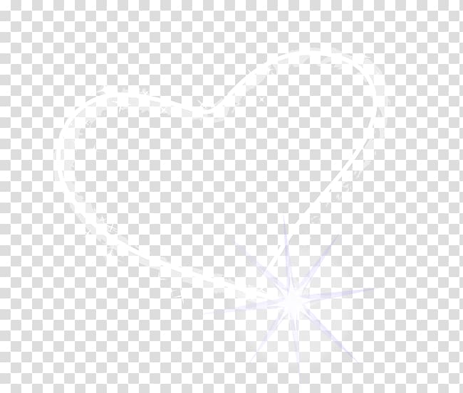 white glowing heart-shaped transparent background PNG clipart