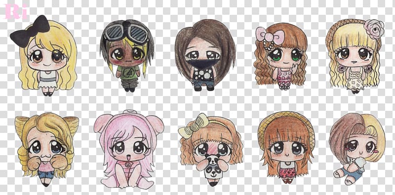 Chibi Drawing Anime Friends Best friends forever, Chibi transparent background PNG clipart