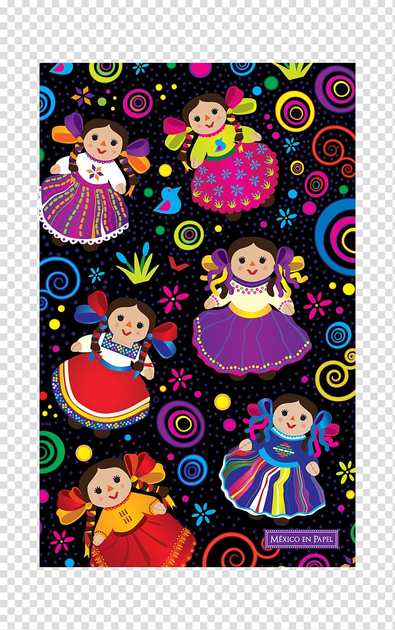 Oaxaca Hardcover Alebrije Spiral Pattern, others transparent background PNG clipart