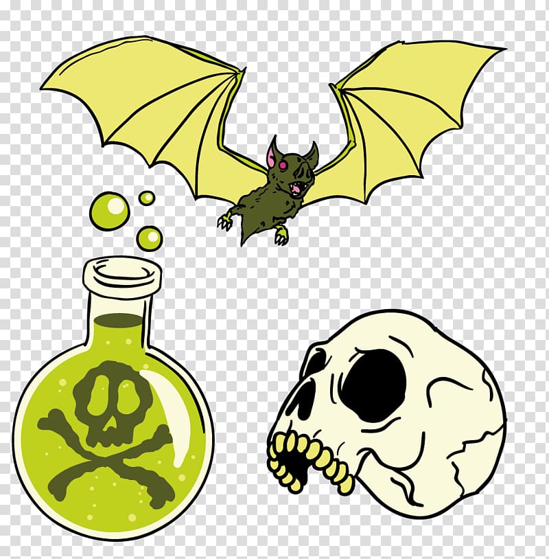 Halloween Bat poison transparent background PNG clipart