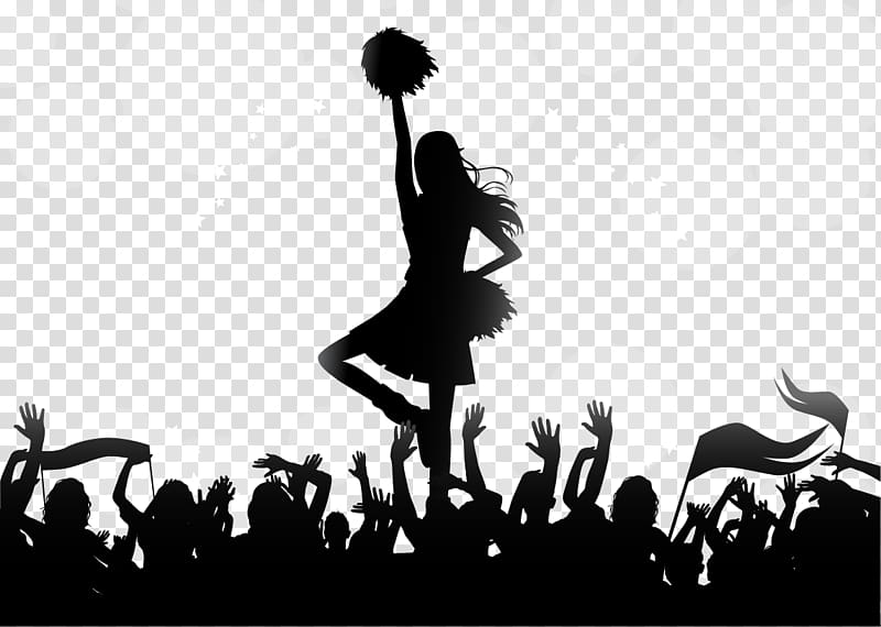 girl silhouette illustration, Cheerleading uniform Cheering , illustration cheerleaders refuel transparent background PNG clipart