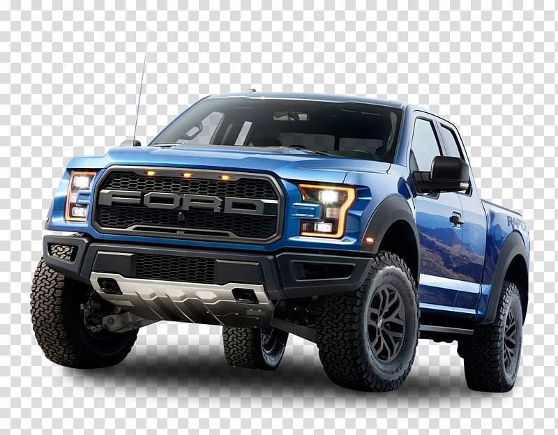 blue Ford 2-door pickup truck, 2016 Ford F-150 2017 Ford F-150 Raptor Pickup truck Car, Ford F 150 Raptor Blue Car transparent background PNG clipart
