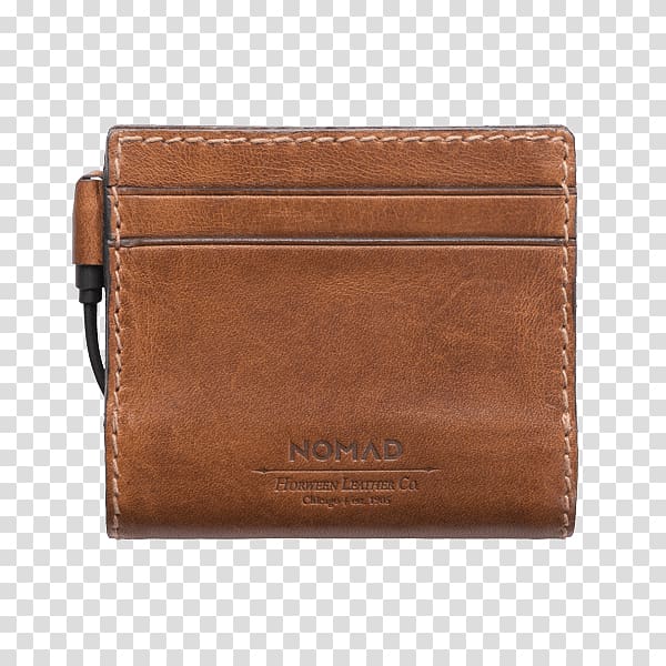Battery charger Wallet Horween Leather Company iPhone 7 Nomad Goods, Leather Wallet transparent background PNG clipart