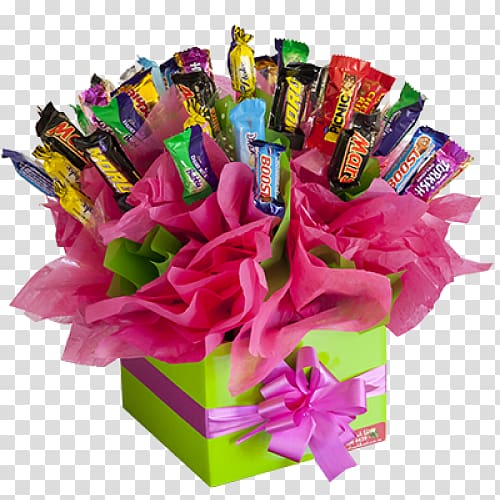Mishloach manot Cut flowers Hamper Candy, Candy basket transparent background PNG clipart