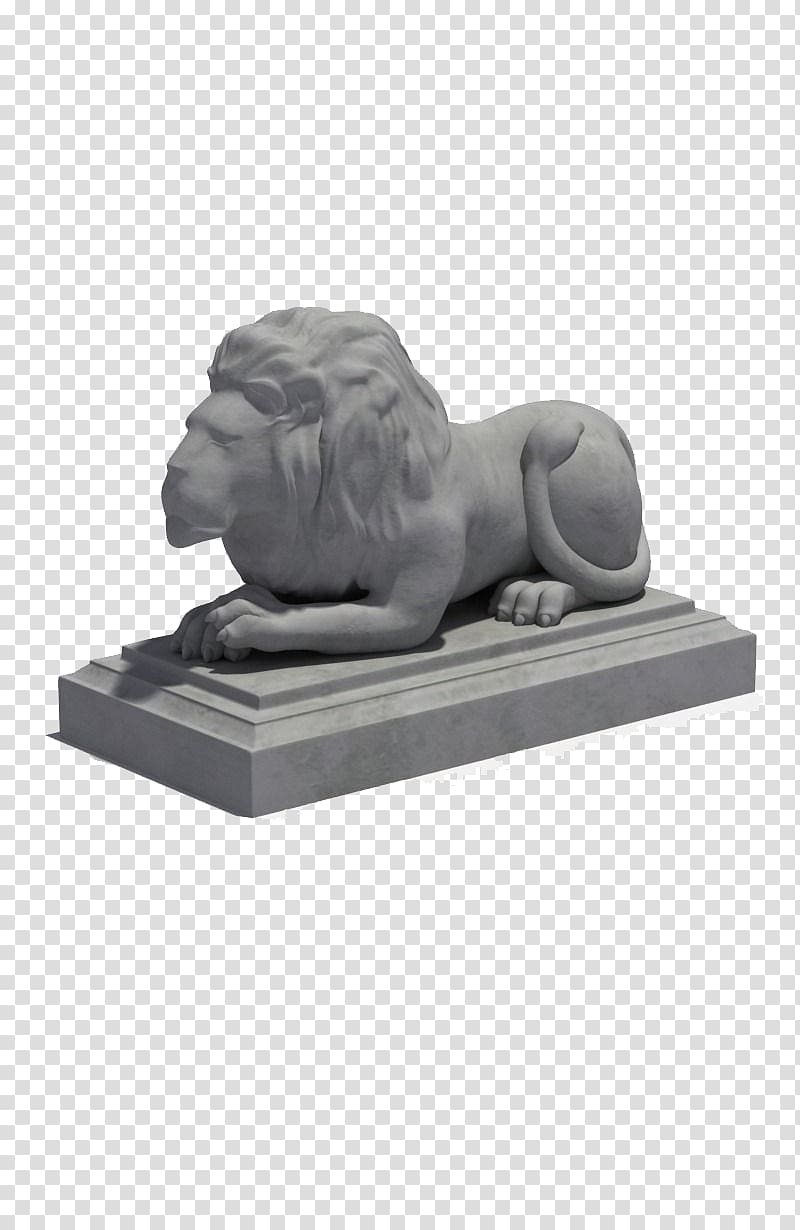 Lionhead Sculpture Statue, Model lion sculpture transparent background PNG clipart