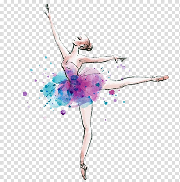 Ballet Dancer Tutu Watercolor painting, ballet Dancing transparent background PNG clipart
