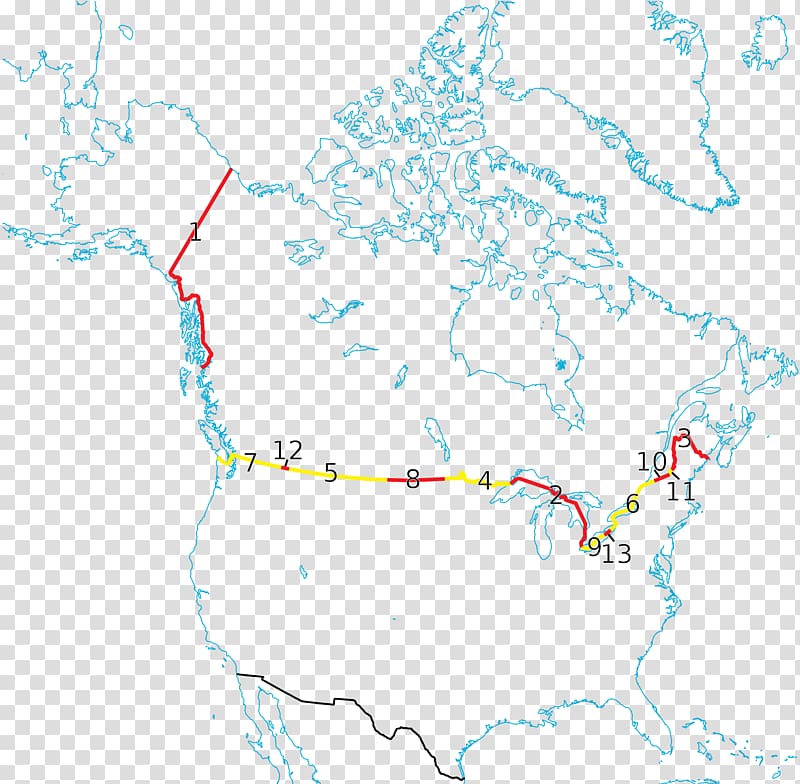 Canada–United States border Map, united states transparent background PNG clipart