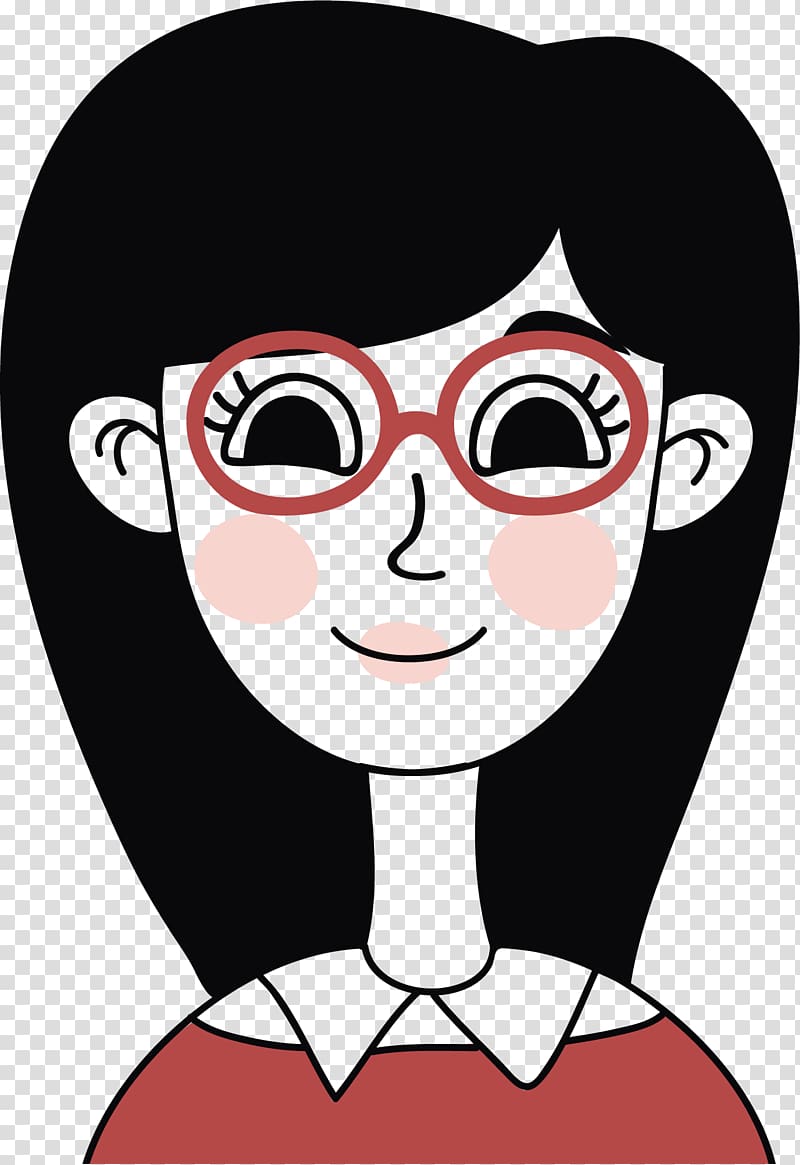 Avatar Girl Woman Drawing Illustration, Middle-aged teacher head transparent background PNG clipart