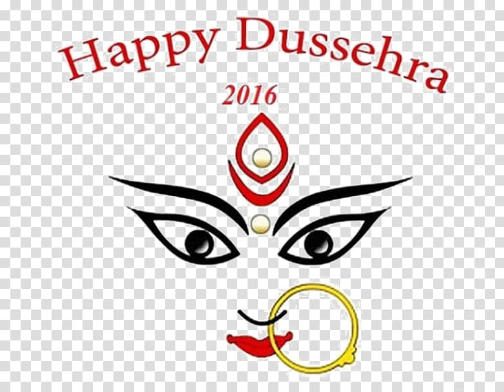 Happy Dussehra Greeting Text Celebration Of India Navratri Festival,  Dussehra, Navratri, Durga Puja PNG and Vector with Transparent Background  for Free Download