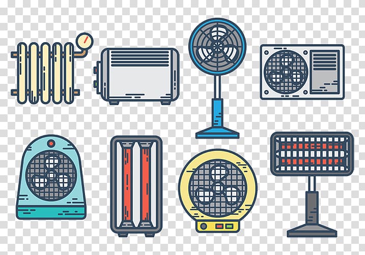 Heater Electricity Icon, Heating electric heating Fan Radio transparent background PNG clipart