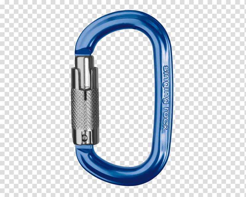 Carabiner Blue Belaying Steel Screw, others transparent background PNG clipart