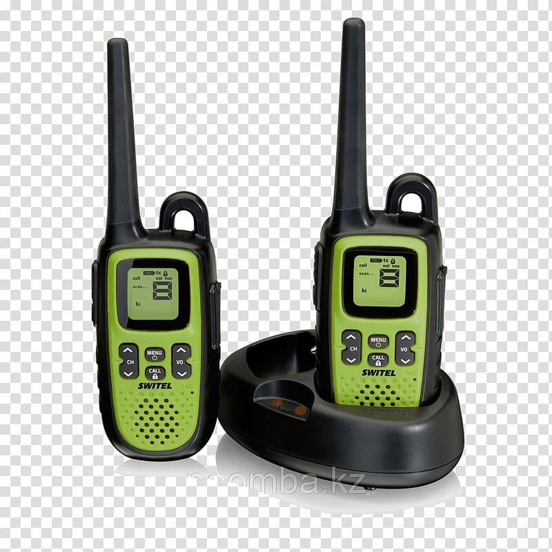 PMR Funkgeräte Set schwarz-orange, Switel WTC570 Sportpack Two-way radio PMR446 Continuous Tone-Coded Squelch System Price, walkie talkie transparent background PNG clipart