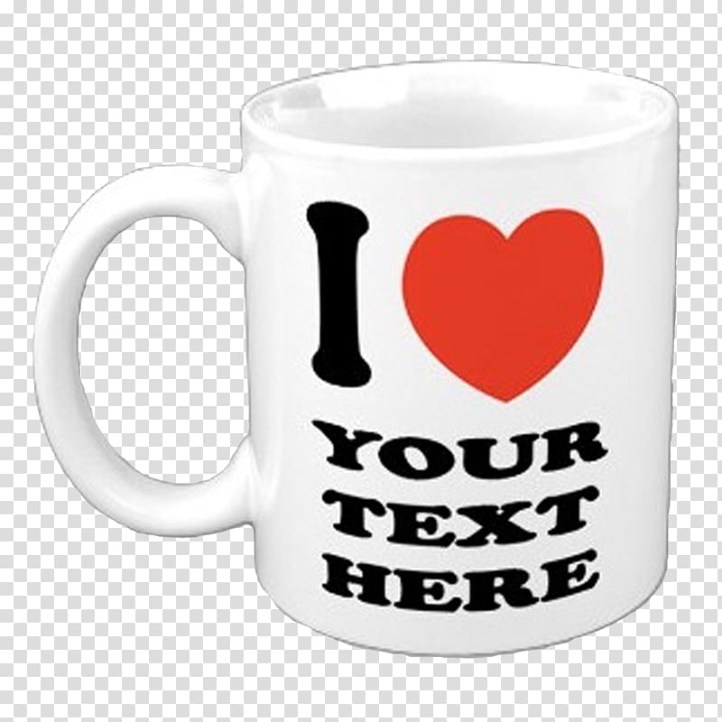 Mug Coffee cup Printing T-shirt, lovely text transparent background PNG clipart