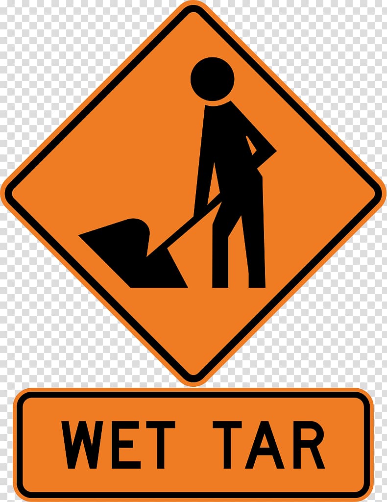 Roadworks New Zealand Sign, road transparent background PNG clipart