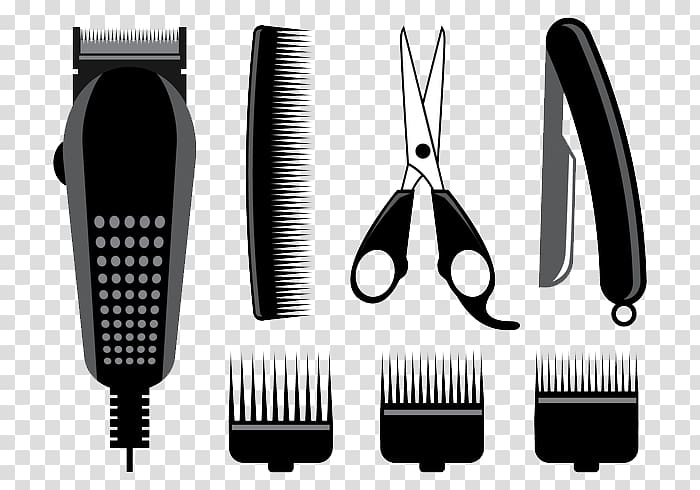 Hair clipper Barber Wahl Clipper Hairstyle Cosmetologist, scissors transparent background PNG clipart