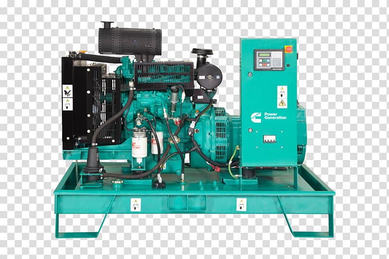 Diesel generator Electric generator Cummins Diesel engine Engine-generator, Diesel Generator transparent background PNG clipart