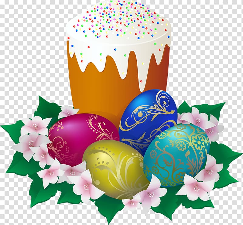 Easter Bunny Paska Paskha Fruitcake Kulich, Egg Cake transparent background PNG clipart