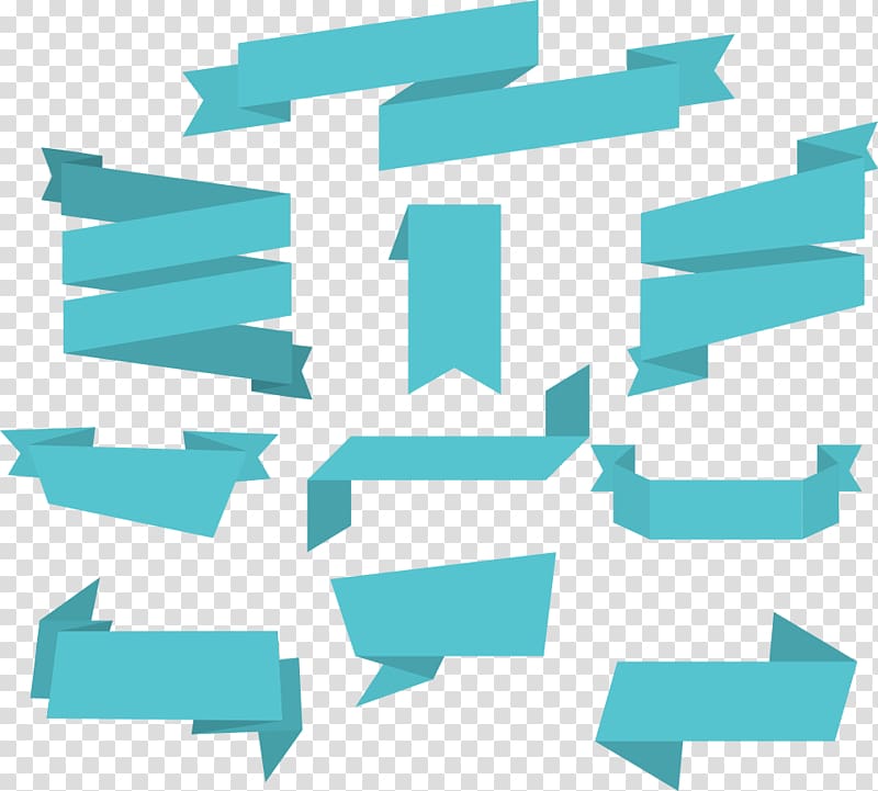 blue ribbon layout, Blue Ribbon, Green Ribbon transparent background PNG clipart