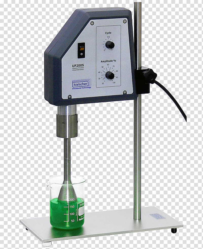 Ultrasound Sonication Homogenizer Sonotrode Liquid, agitation transparent background PNG clipart