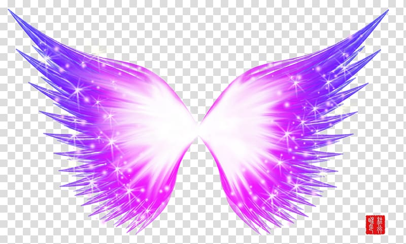 blue and purple wings illustration, Purple , Beautiful wings transparent background PNG clipart