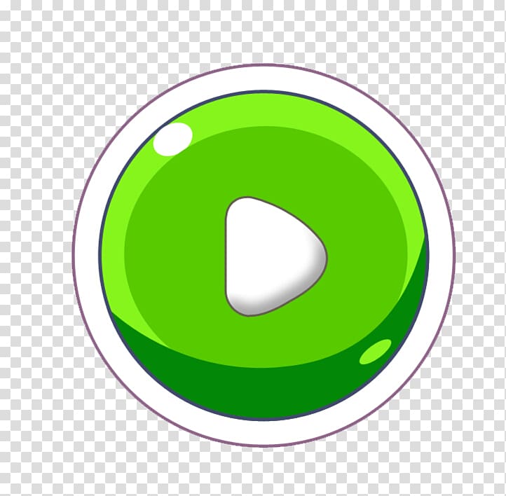 green and white video application logo, Green Push-button, Green Start button transparent background PNG clipart