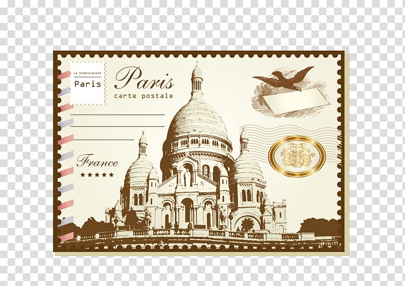 Paris France mail stamp, London Paris , Vintage Stamps transparent background PNG clipart