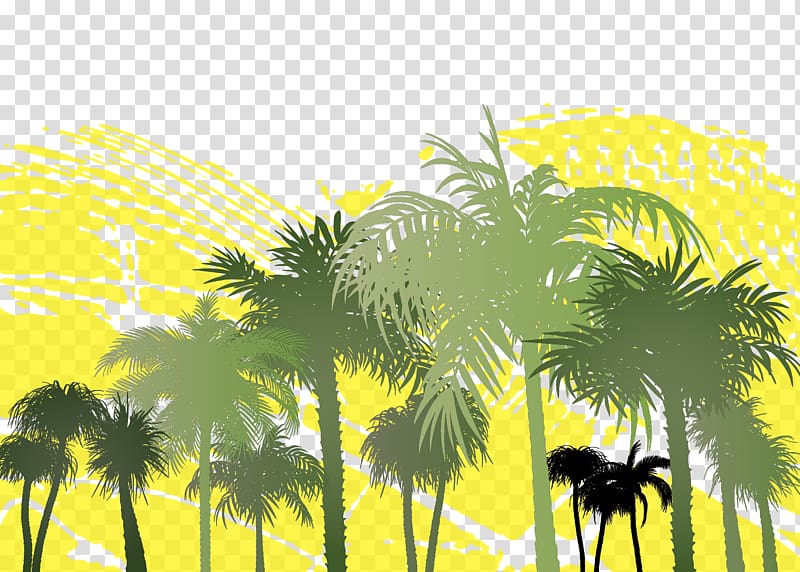 Arecaceae Tree Palm branch , Graffiti palm forest transparent background PNG clipart