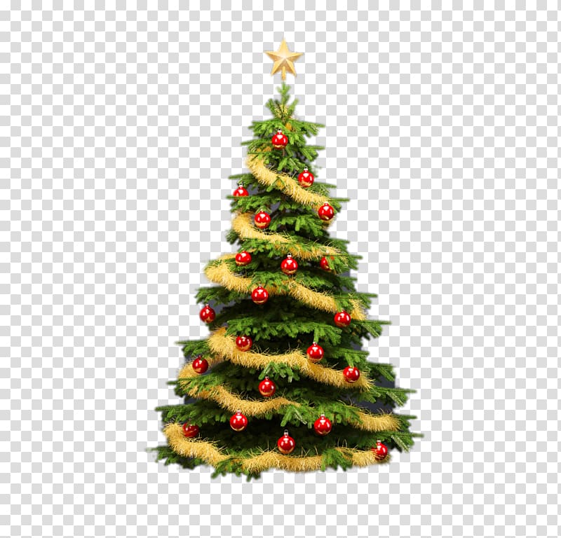 Beautiful Christmas tree transparent background PNG clipart