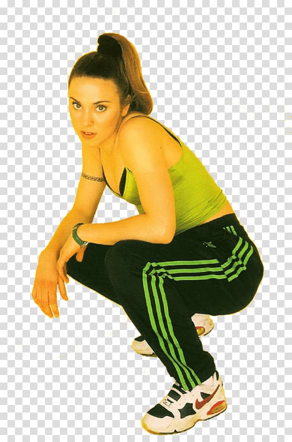 woman squatting, Mel C transparent background PNG clipart