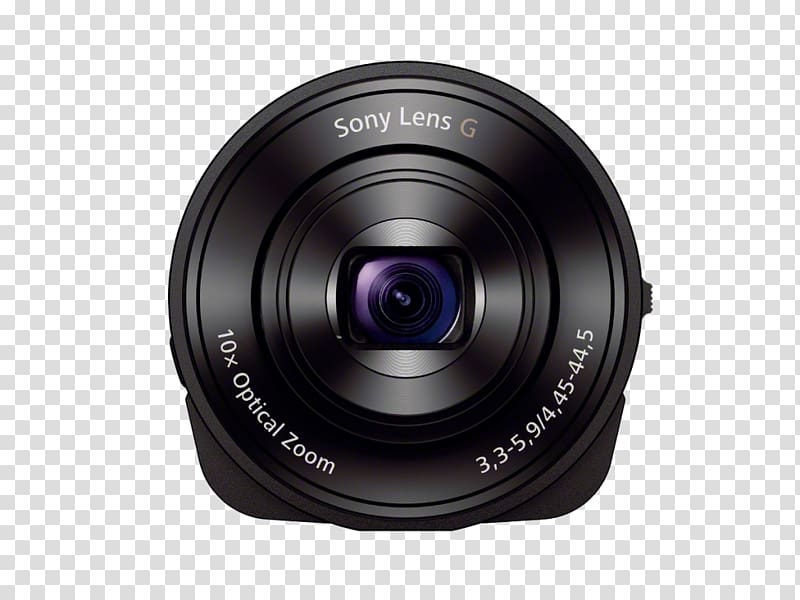 Sony Cyber-Shot DSC-QX100 20.2 MP Smartphone Attachable Digital Camera, 1080p, Black Sony ILCE-QX1 Sony Cyber-shot DSC-H300 Camera lens, camera lens transparent background PNG clipart