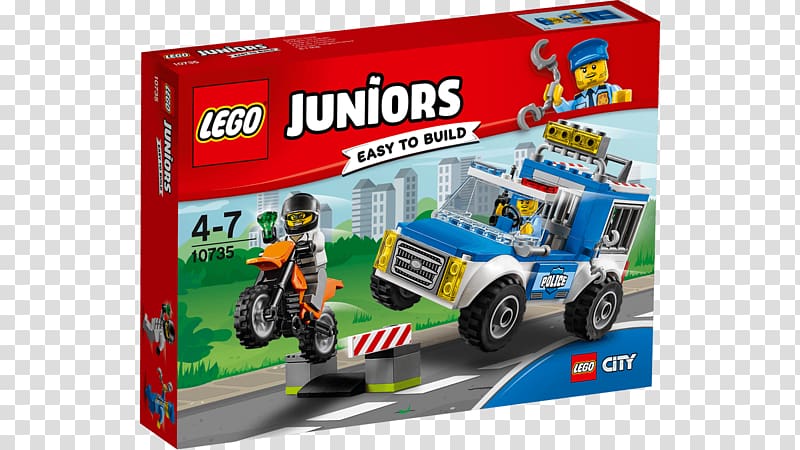 LEGO 10735 Juniors Police Truck Chase Toy Lego City Lego Jurassic World, toy transparent background PNG clipart