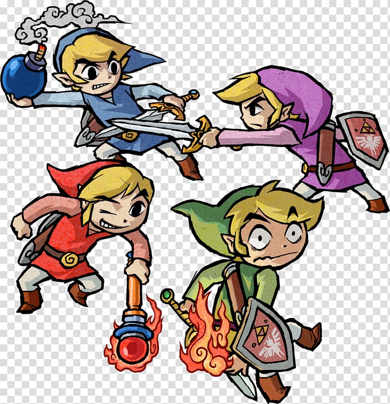 The Legend of Zelda: Four Swords Adventures The Legend of Zelda: A Link to the Past and Four Swords The Legend of Zelda: The Minish Cap, the legend of zelda transparent background PNG clipart