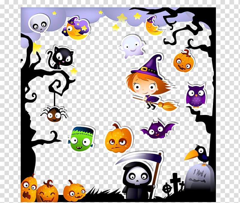 Halloween Bat , Hand-painted pattern Halloween transparent background PNG clipart