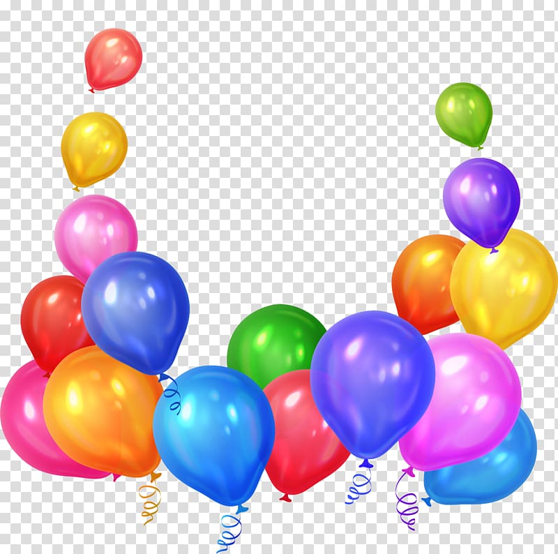 assorted-color party balloons illustration, Balloon Party , Colorful balloons transparent background PNG clipart