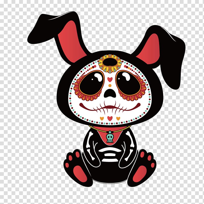 Day of the Dead , Creative pattern puppy design transparent background PNG clipart